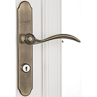 DOOR HANDLE SET ANT BRASS