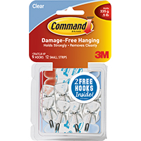 COMMAND CLEAR WIRE HOOKS PK9