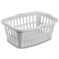 LAUNDRY BASKET RECTANGLE WHITE
