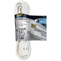 EXT CORD 16/2 SPT-2 WHITE 15FT