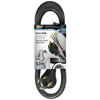 DRYER CORD 10/4 SRDT BLACK  4FT