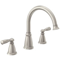 FAUCET TUB 2HDL HI-ARC NICKEL