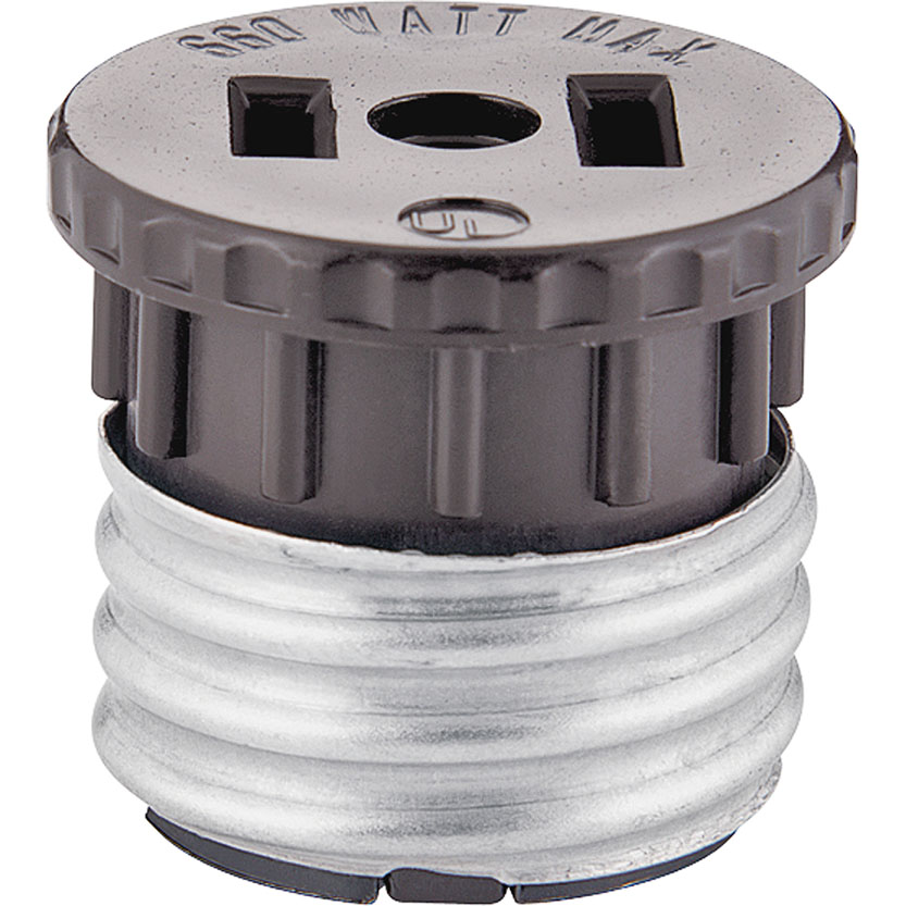 LAMPHOLDER ADAPTER 2P MED BS BR