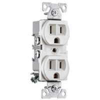 WHITE DUPLEX RECEPTACLE 15A 125V