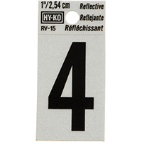 NUMBER 4 REFLECTIVE  1-1/4"