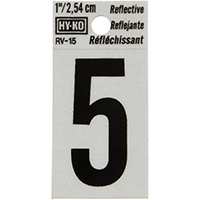 NUMBER 5 REFLECTIVE  1-1/4"