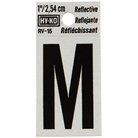 LETTER M REFLECTIVE 1-1/4"