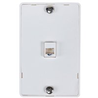 WALL PHONE JACK SINGLE WHITE