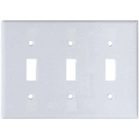 WHITE SWITCH PLATE 3 GANG