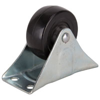 RUEDA PLATE CASTER RUBBER 2-1/2