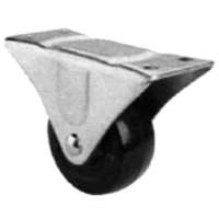 RUEDA PLATE CASTER RUBBER 3"