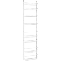 RACK 8-TIER DOOR/WALL ADJ WHT