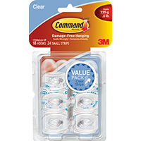 COMMAND MINI HOOK VALUEPACK CLR