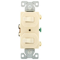 SWITCH DOBLE 120/277 LT ALMOND