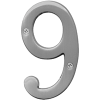 NUMERO 9 4IN SATIN NICKLE
