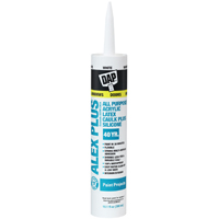 CAULK ACRYL LATEX W/SIL WHITE