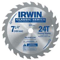 IRWIN SAW BLADE 7-1/4"24T