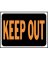 HY-KO Hy-Glo Series 3010 Identification Sign, Rectangular, KEEP OUT,