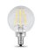 Feit Electric Decorative LED Bulb, 60 W, 120 V, 500 lumens, 2700 K, >80 CRI,