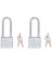 ProSource Laminated Padlock, 1-1/2 In, 4 Pins, Long Hardened Steel Shackle,