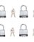 ProSource Laminated Padlock With Bumper, 1-1/2 In, Keyed Alike, 4 Pins,