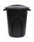 TRASH CAN MOLDED BLK 32GAL