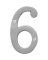 NUMERO 6 4IN SATIN NICKLE