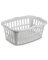 LAUNDRY BASKET RECTANGLE WHITE
