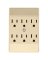 IVORY 6 OUTLET 3 WIRE GROUND TAP