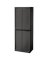 CABINET 4-SHELF GRAY W/BLK HDL