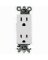 WHITE RECEPTACLE 15A DECORATIVE