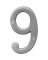 NUMERO 9 4IN SATIN NICKLE