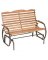 GLIDER BENCH DBL NAT WD BRZ FN