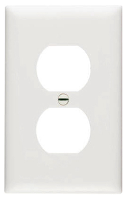 1GANG DUPLEX OUTLET COVER WHITE