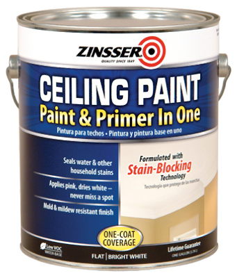 Zinsser Flat Bright White Ceiling Paint And Primer Gal Zinsser Flat Bright White Ceiling Paint And Primer Gal