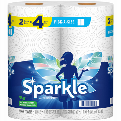 2PK  Sparkle Paper Towel