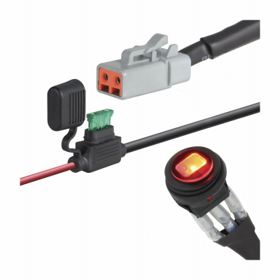 Security, Work & Shop Lighting - Single HD Light Bar Wire Harness