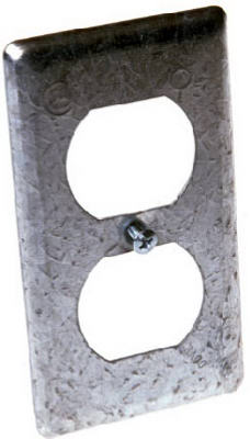 1GANG DUPLEX OUTLET COVER METAL