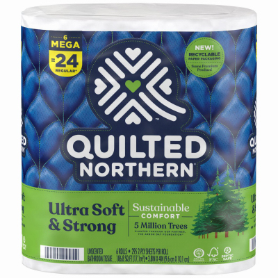 6PK Quilted Mega Toilet Paper