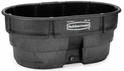 Rubbermaid 150gal Blk Stock Tank