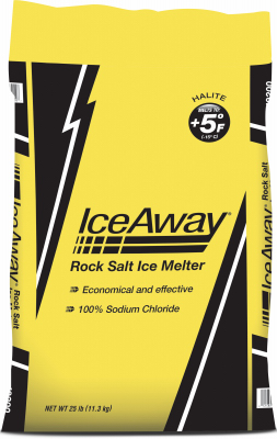 ICE MELT, SODIUM CHLORIDE 25LB