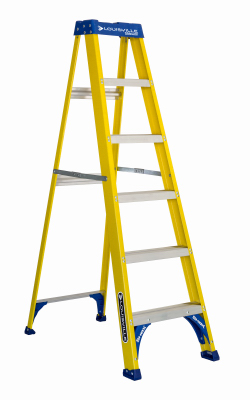 6' Blue HD FBG Step ladder 250#