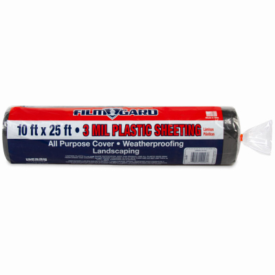 6 Mil Black Plastic Sheeting Roll - 12 Ft X 100 Ft - Extra Heavy Duty Painters Tarp