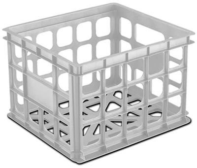 White Storage Crate