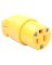 15A 125V FEM PLUG YELLOW