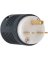 15A 250V MALE PLUG BLACK