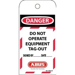DO NOT OPERATE SAFETY TAG T100