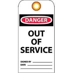 OUT OF SERVICE SAFETY TAG T102