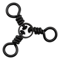 SWIVELS 3-WAY BLACK 2/0 (12/PK)