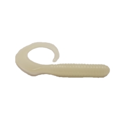 SWIRL TAIL WORM GLO IN DARK 4"